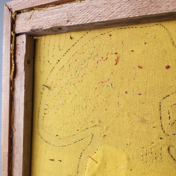 1970s Vintage Kuna Mola Folk Lore Framed Textile - Picture 7 of 8